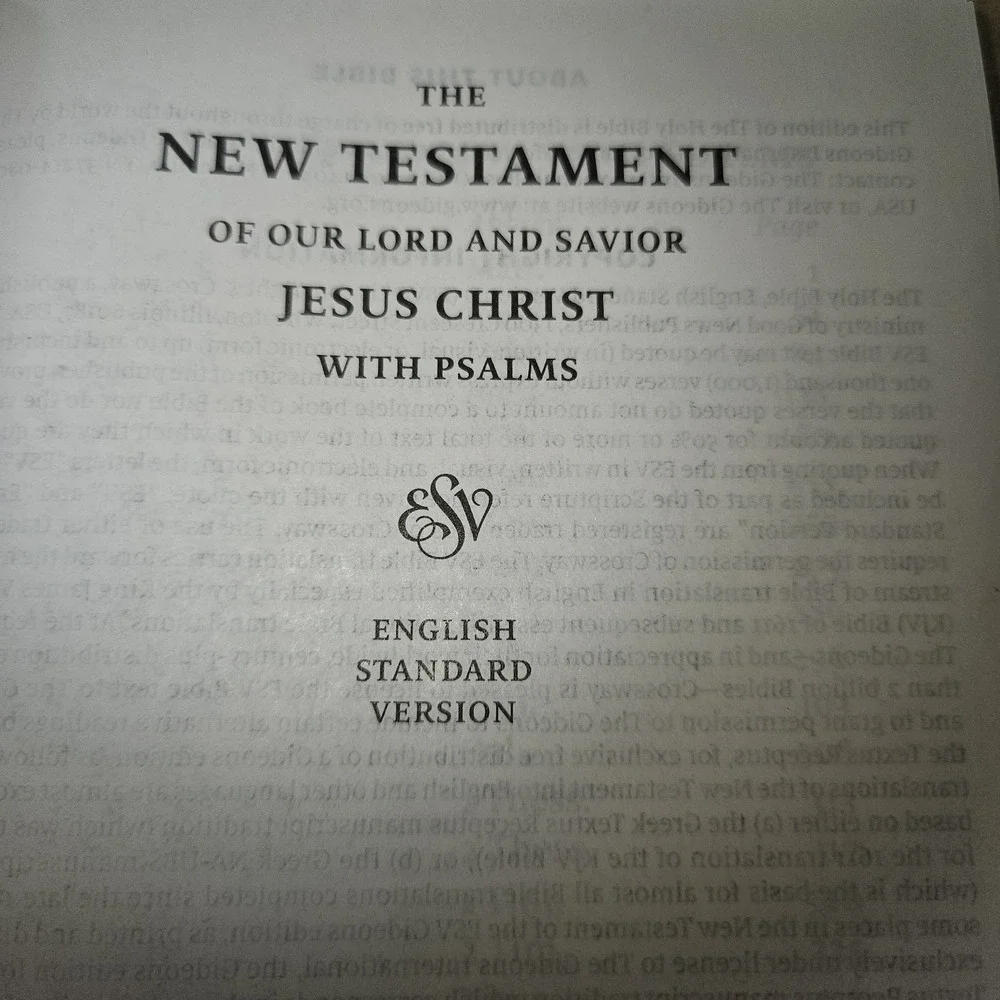 New Testament With Psalms‎ ESV Gideons Pocket Small Bible 8X5x.5 PB Brand New